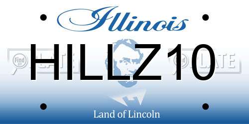 HILLZ10 Illinois License Plate