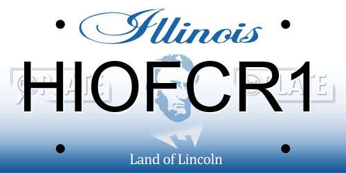 HIOFCR1 Illinois License Plate