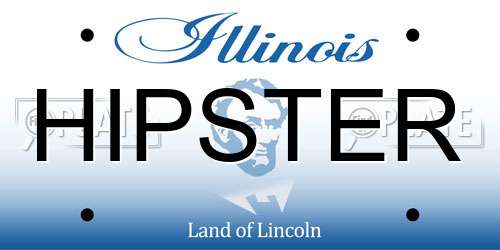 HIPSTER Illinois License Plate