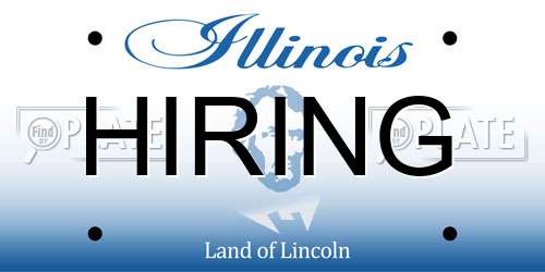 HIRING Illinois License Plate