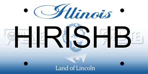 HIRISHB Illinois License Plate