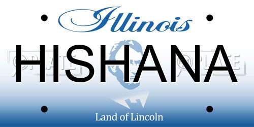 HISHANA Illinois License Plate