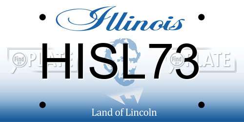 HISL73 Illinois License Plate