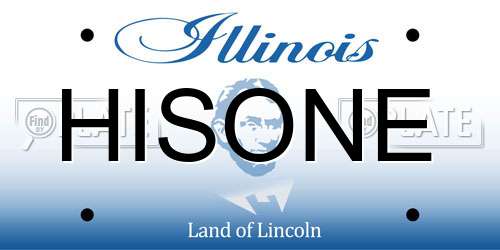 HISONE Illinois License Plate