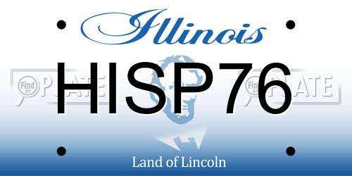 HISP76 Illinois License Plate