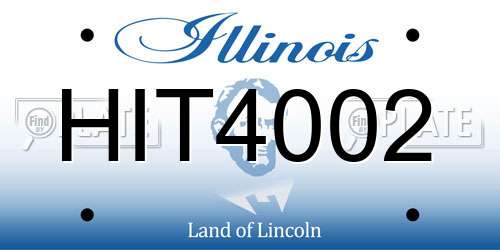 HIT4002 Illinois License Plate