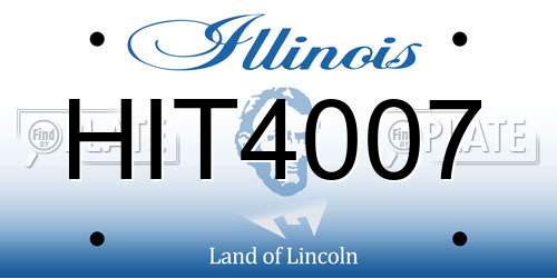 HIT4007 Illinois License Plate