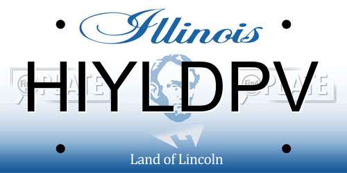 HIYLDPV Illinois License Plate