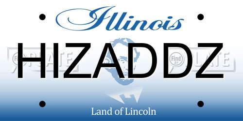 HIZADDZ Illinois License Plate