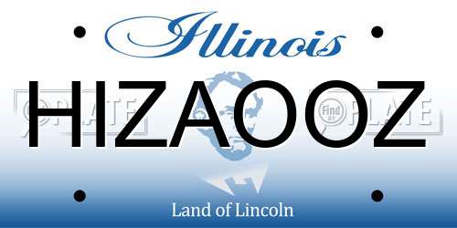 HIZAOOZ Illinois License Plate