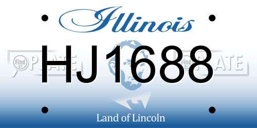 HJ1688 Illinois License Plate