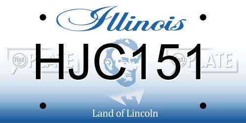 HJC151 Illinois License Plate
