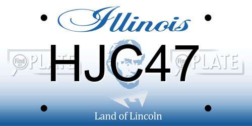 HJC47 Illinois License Plate