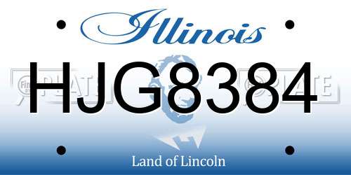 HJG8384 Illinois License Plate