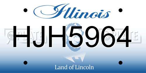 HJH5964 Illinois License Plate