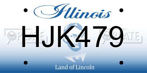 HJK479 Illinois License Plate