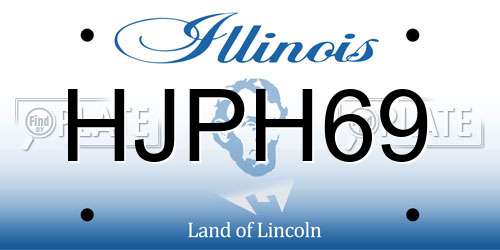 HJPH69 Illinois License Plate