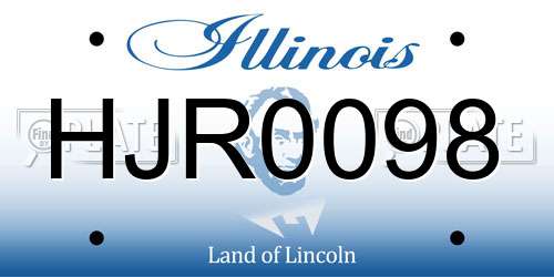 HJR0098 Illinois License Plate