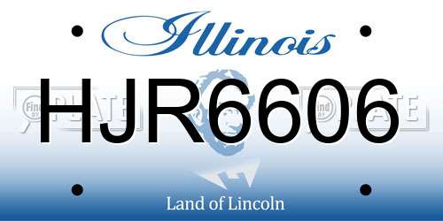 HJR6606 Illinois License Plate