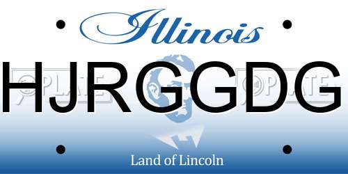 HJRGGDG Illinois License Plate
