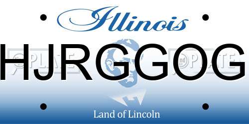 HJRGGOG Illinois License Plate
