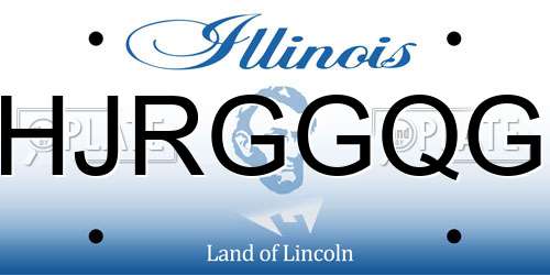 HJRGGQG Illinois License Plate