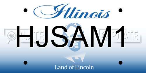 HJSAM1 Illinois License Plate