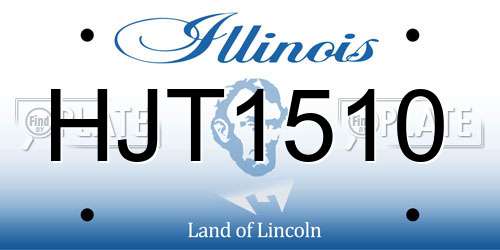 HJT1510 Illinois License Plate