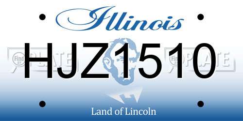 HJZ1510 Illinois License Plate