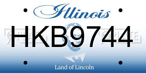 HKB9744 Illinois License Plate