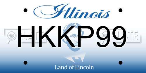 HKKP99 Illinois License Plate