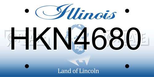 HKN4680 Illinois License Plate
