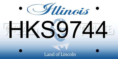 HKS9744 Illinois License Plate