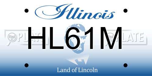 HL61M Illinois License Plate
