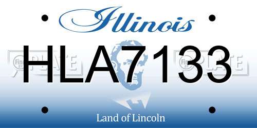 HLA7133 Illinois License Plate