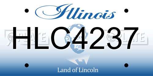 HLC4237 Illinois License Plate