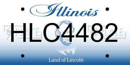 HLC4482 Illinois License Plate