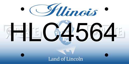 HLC4564 Illinois License Plate