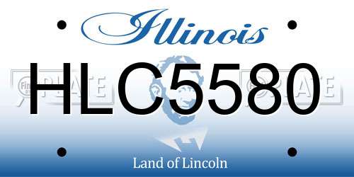 HLC5580 Illinois License Plate