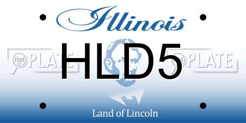 HLD5 Illinois License Plate