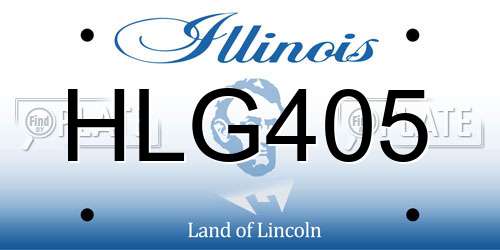 HLG405 Illinois License Plate