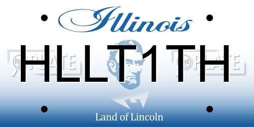 HLLT1TH Illinois License Plate