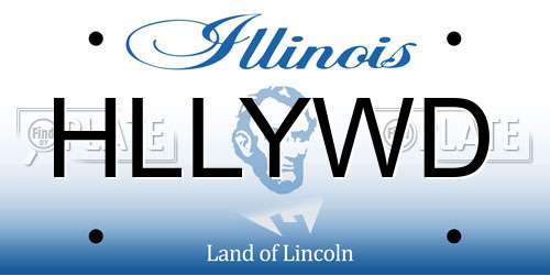 HLLYWD Illinois License Plate
