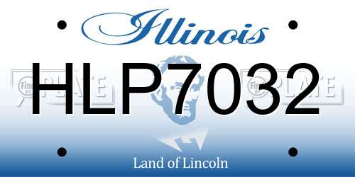 HLP7032 Illinois License Plate