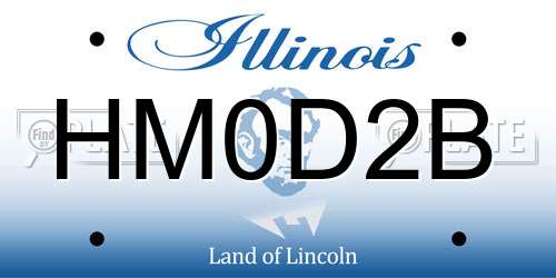 HM0D2B Illinois License Plate