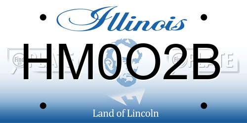 HM0O2B Illinois License Plate