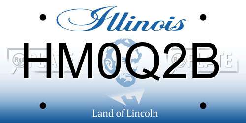 HM0Q2B Illinois License Plate