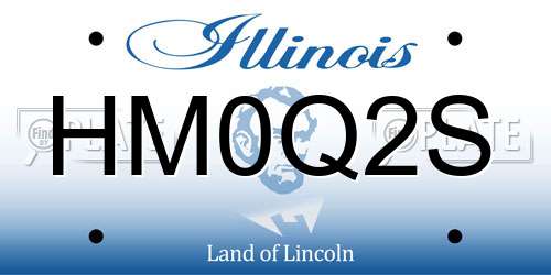 HM0Q2S Illinois License Plate