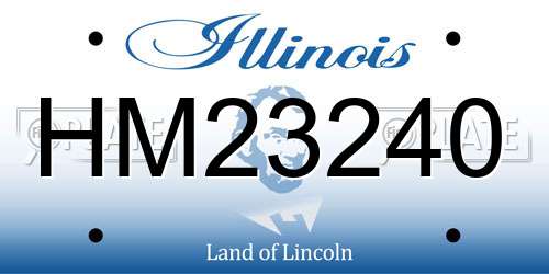 HM23240 Illinois License Plate
