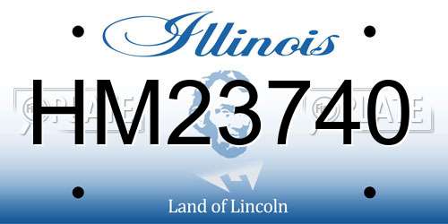 HM23740 Illinois License Plate